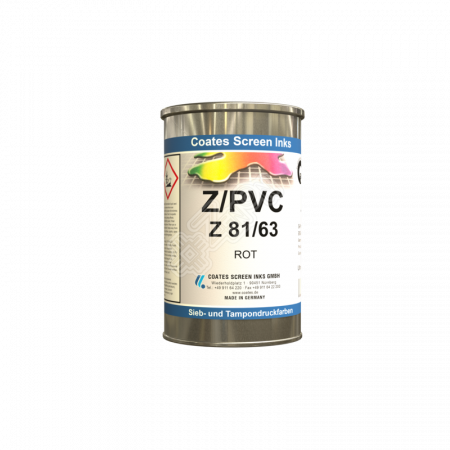 Краска трафаретная сольвентная SUN CHEMICAL серия Z-PVC, Z 81/63 красная, 1 л