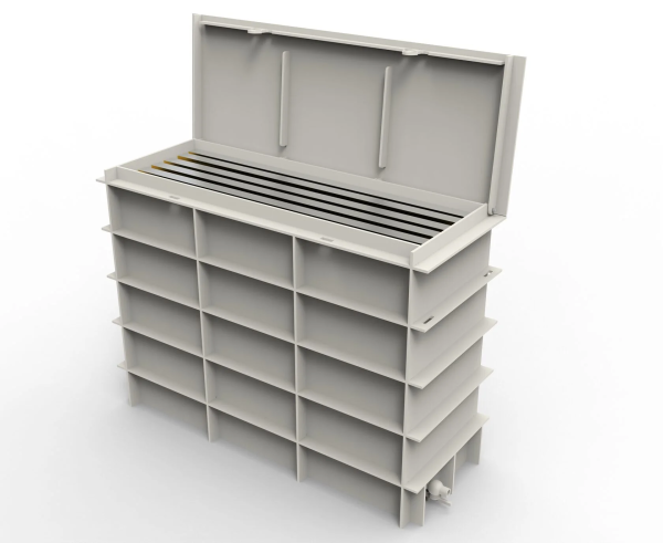 Диптанк для отмачивания краски, 6 рам, ТПФ 1100х670 Диптанк для отмачивания краски, 6 рам, ТПФ 1100х670