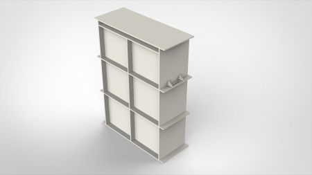 Диптанк для отмачивания краски, 3 рамы, ТПФ 940х560