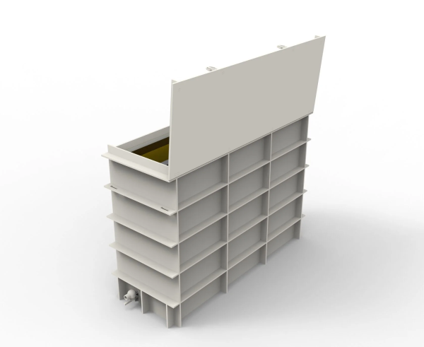 Диптанк для отмачивания краски, 6 рам, ТПФ 1100х670 Диптанк для отмачивания краски, 6 рам, ТПФ 1100х670