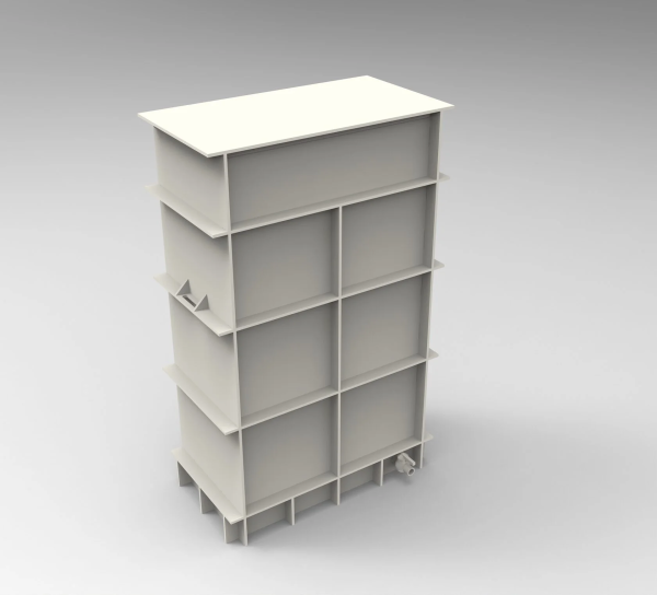 Диптанк для отмачивания краски, 5 рам, ТПФ 1000х600 Диптанк для отмачивания краски, 5 рам, ТПФ 1000х600