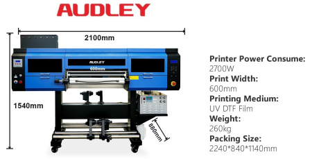 UV DTF-принтер AUDLEY STORM, ширина 60см, i3200*3