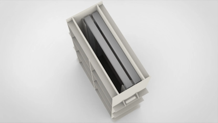 Диптанк для отмачивания краски, 3 рамы, ТПФ 840х560