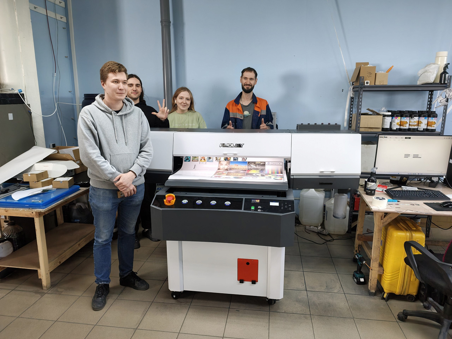 Запуск УФ-принтера Audley UV-9060 в Ухте