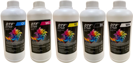 Чернила пигментные для DTF печати, DTFSTAR, white (белый), 1л